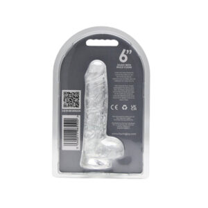 Loving Joy 6 Inch Dildo with Balls Clear 11 n12201 loving joy 6 inch dildo with balls clear new pkg bk