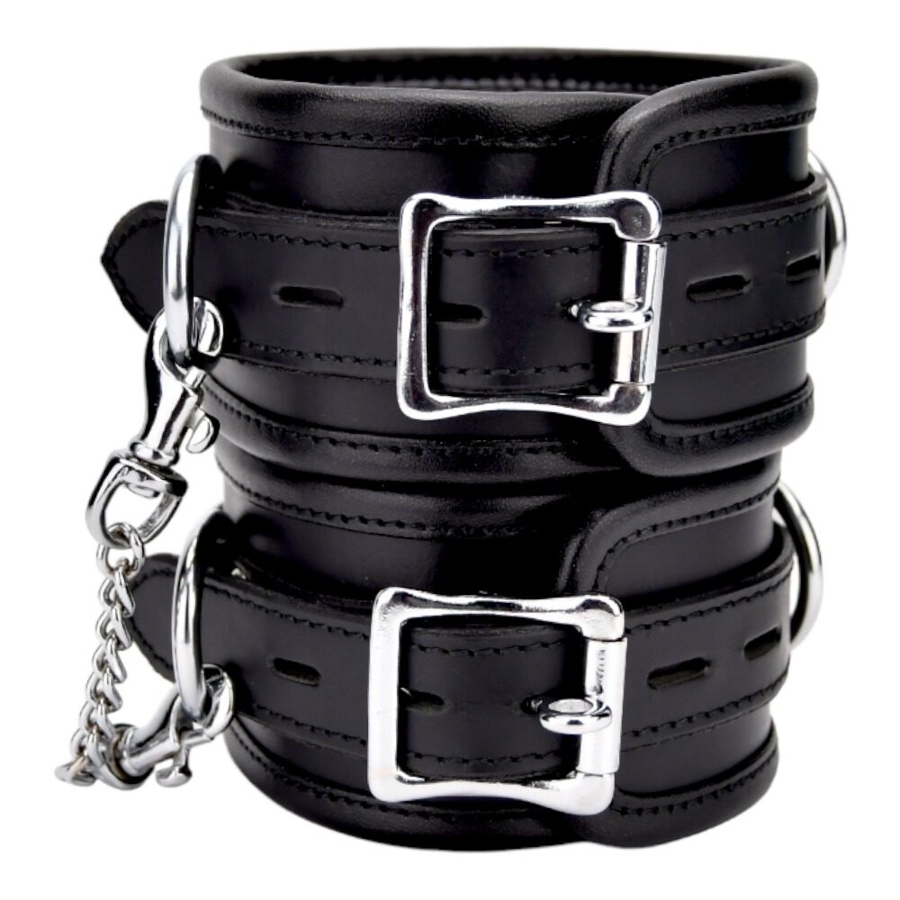 n12266-bound-leather-ankle-restraints restraints bondage
