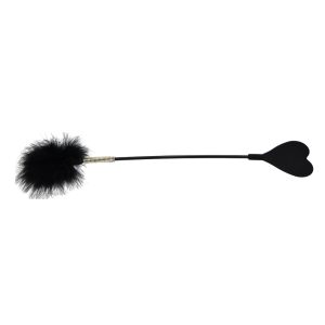 n10963 bound to please silicone heart shaped crop with feather tickler 1 1