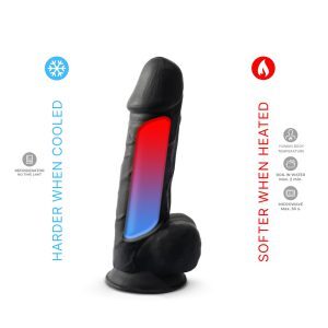 n11122 8 5 inch realistic silicone dual density girthy dildo with suction cup with balls black 5