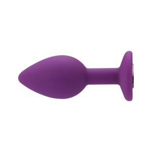 n11237 loving joy jewelled silicone butt plug purple small 1 1