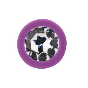 n11237 loving joy jewelled silicone butt plug purple small 5