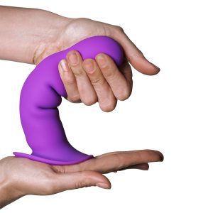 n11319 cushioned core scup ribbed silicone dildo 7inch 2 1