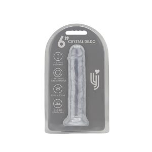 Loving Joy 6 Inch Suction Cup Dildo Clear 6 n12304 loving joy 6 inch suction cup dildo clear pkg