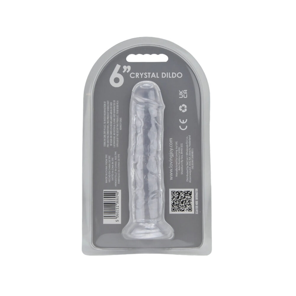 n12304-loving-joy-6-inch-suction-cup-dildo-clear-pkg-bk n12304 loving joy 6 inch suction cup dildo clear pkg bk