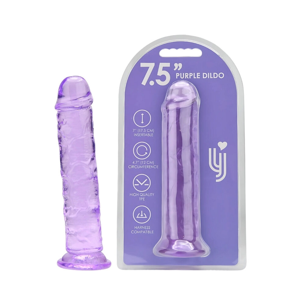 n12306-loving-joy-7-5-inch-suction-cup-dildo-purple-duo n12306 loving joy 7 5 inch suction cup dildo purple duo