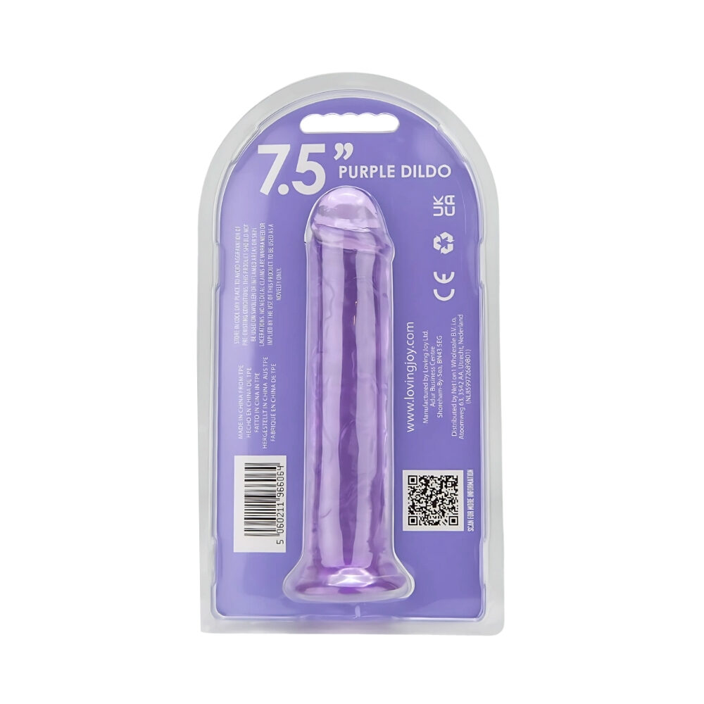 n12306-loving-joy-7-5-inch-suction-cup-dildo-purple-pkg-bk n12306 loving joy 7 5 inch suction cup dildo purple pkg bk