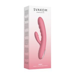 n12547 svakom avery thrusting vibrator wclitoral stimulator pink 13