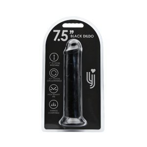 n12624 loving joy 7 5 inch suction cup dildo black 3