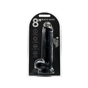 n12629 loving joy 8 inch dildo with balls black 4