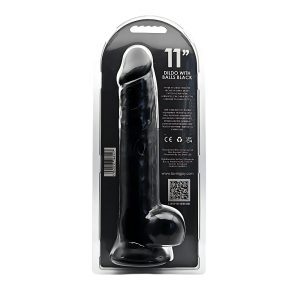 n12631 loving joy 11 inch dildo with balls black 5