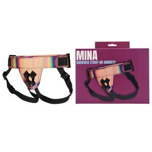 n12773 mina shimmer strap on harness pkg duo