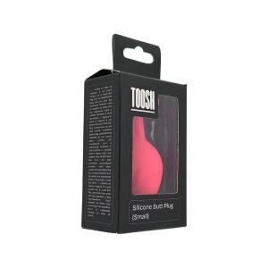 n12805 toosh pink silicone butt plug small pkg 1