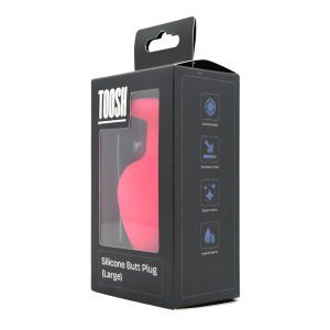 n12807 toosh pink silicone butt plug large pkg 2