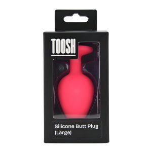 n12807 toosh pink silicone butt plug large pkg