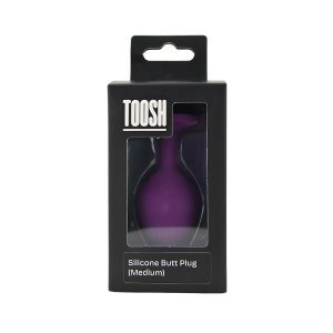 n12809 toosh purple silicone butt plug medium pkg