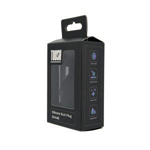 n12811 toosh black silicone butt plug small pkg 2