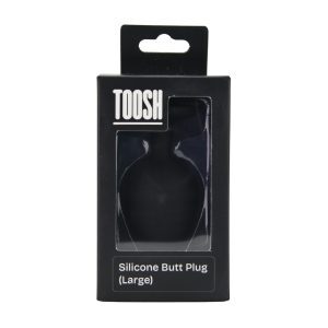 n12813 toosh black silicone butt plug large pkg