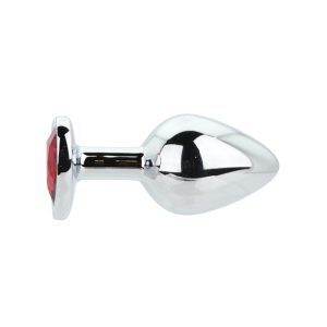 n12833 toosh heart shaped silver with red stone medium 1