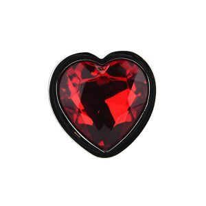 n12833 toosh heart shaped silver with red stone medium jewel