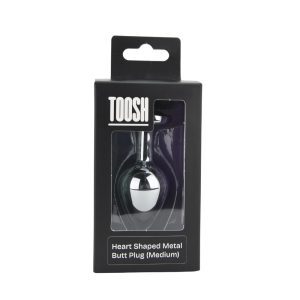 n12833 toosh heart shaped silver with red stone medium pkg
