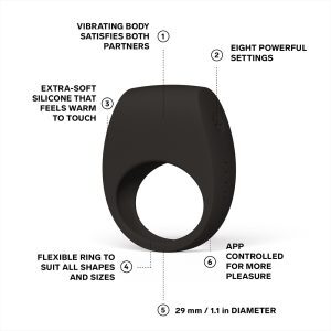 n12895 lelo tor3 app controlled cock ring black 3