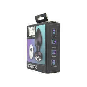 n12941 toosh remote controlled silicone vibrating butt plug 2 pkg 2