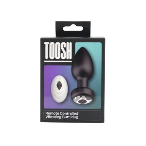n12941 toosh remote controlled silicone vibrating butt plug 2 pkg