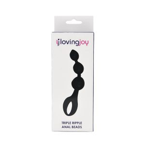 ns6550 loving joy triple ripple anal beads black pkg