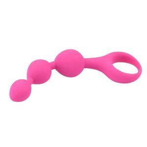 ns6551 loving joy triple ripple anal beads pink 3 wr