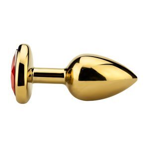 ns7167 precious metals heart shaped anal plug gold 3 1