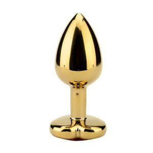 ns7167 precious metals heart shaped anal plug gold 4 1
