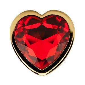 ns7167 precious metals heart shaped anal plug gold 5 1