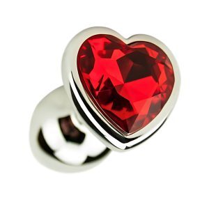 ns7168 precious metals heart shaped anal plug silver 1 1
