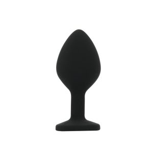 toosh silicone butt plug black set of 3 clear stone medium