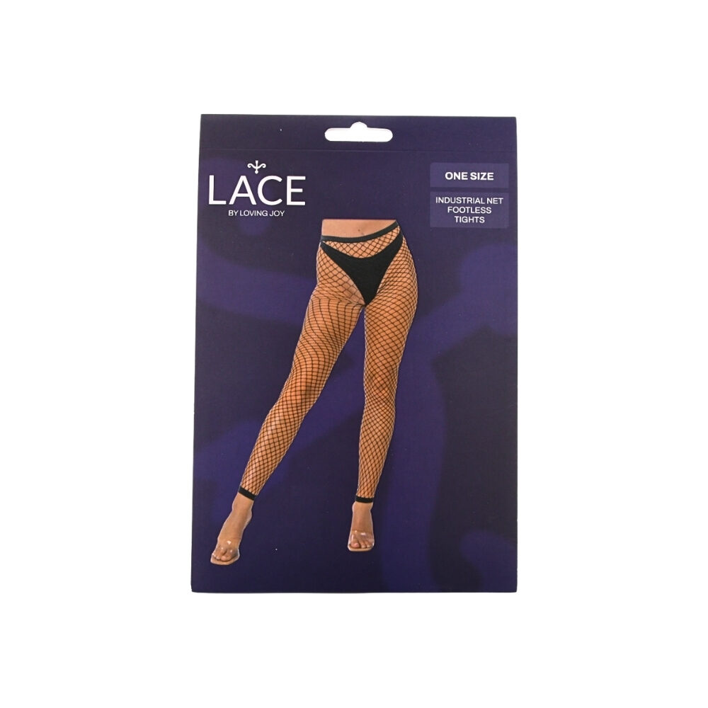 n12909-lace-by-lj-one-size-industrial-net-footless-tights-black-pkg n12909 lace by lj one size industrial net footless tights black pkg