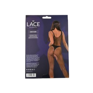 Lace by LJ Rhinestone Crotchless Bodystocking Black 7 n12919 lace by lj rhinestone crotchless bodystocking pkg bk