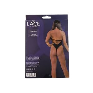 Lace by LJ Strappy Halter Teddy Black 7 n12925 lace by lj strappy halter teddy pkg bk