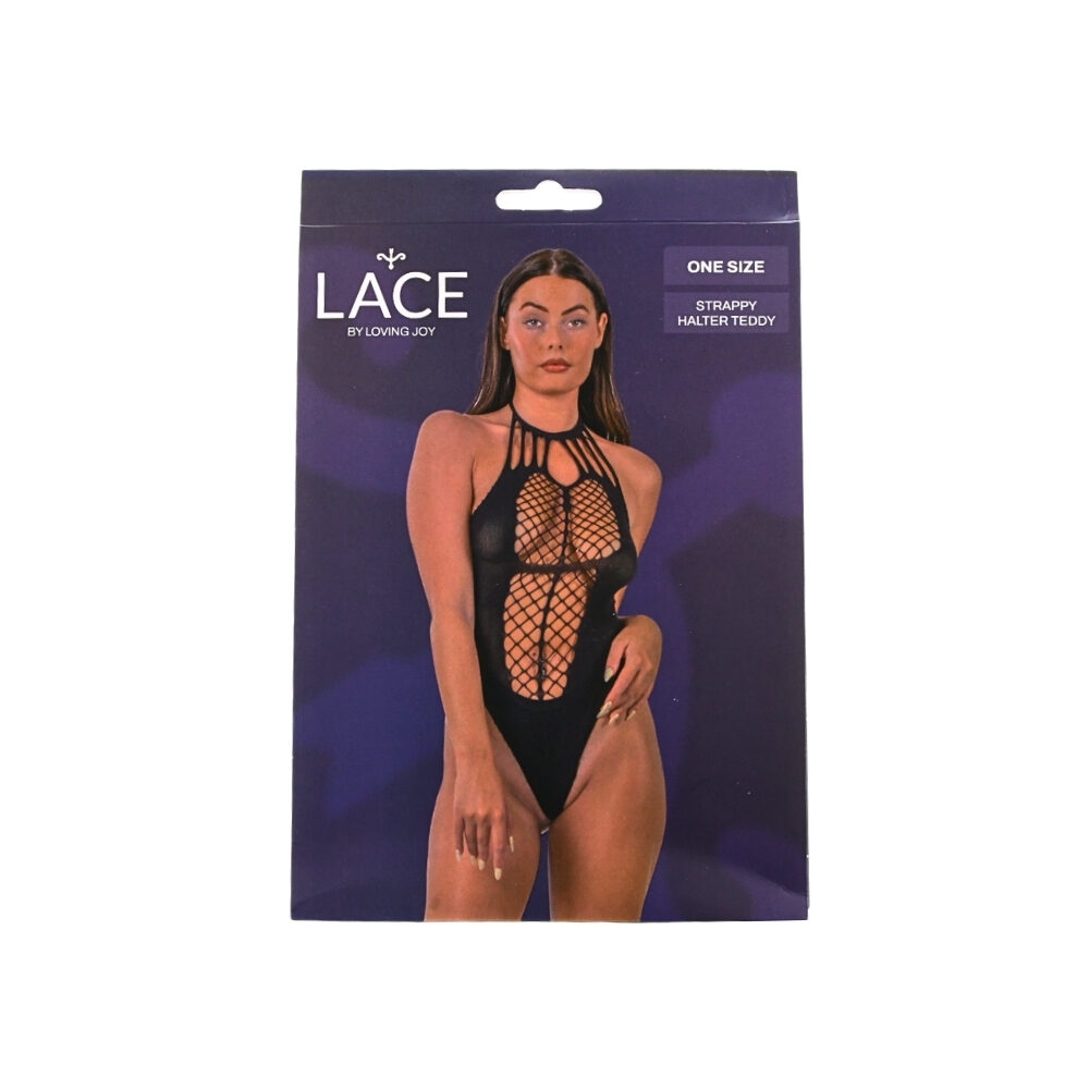 n12925-lace-by-lj-strappy-halter-teddy-pkg n12925 lace by lj strappy halter teddy pkg