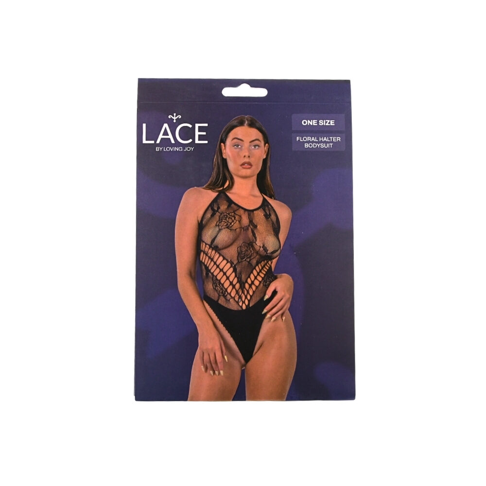 n12927-lace-by-lj-floral-halter-bodysuit-black-pkg n12927 lace by lj floral halter bodysuit black pkg