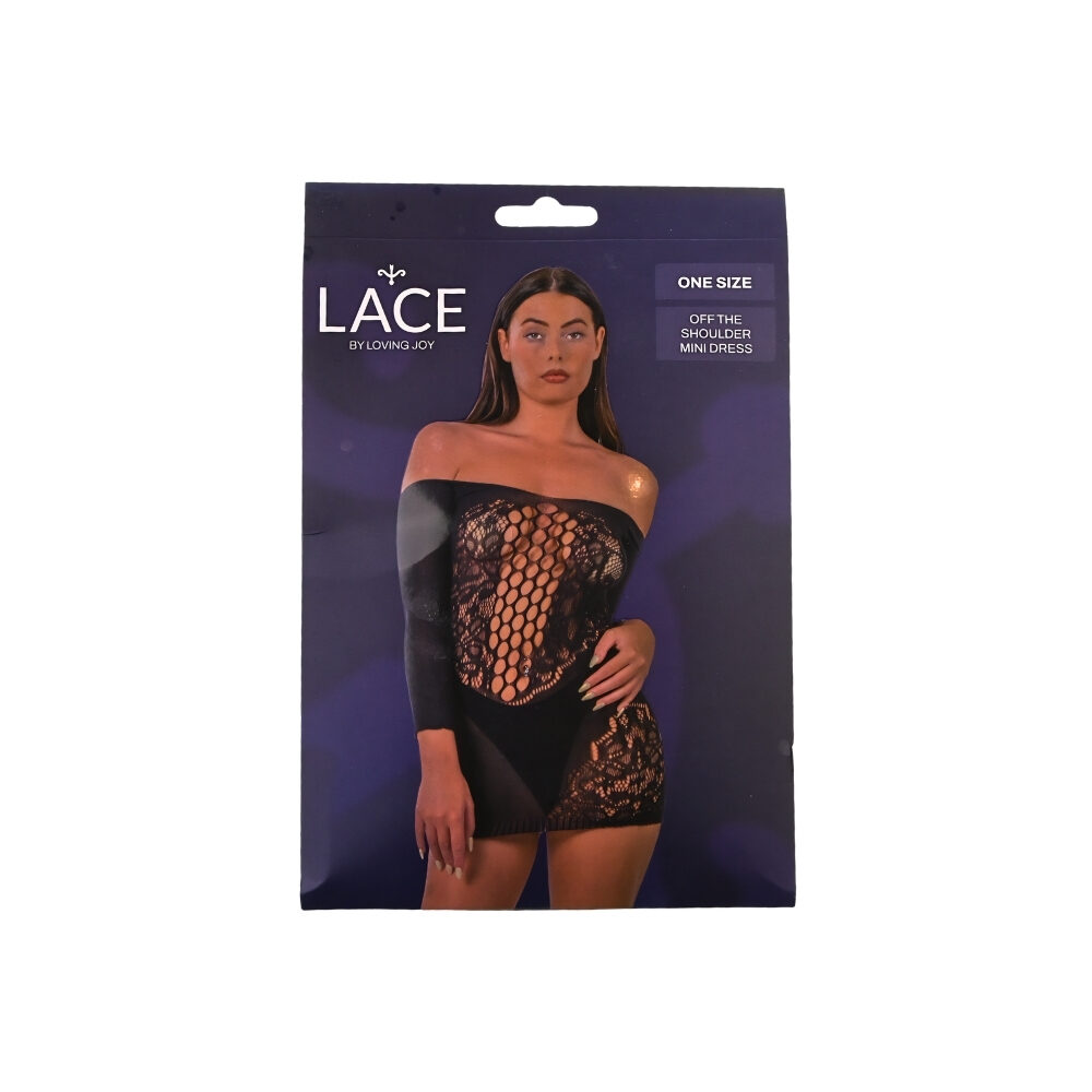 n12930-lace-by-lj-off-the-shoulder-mini-dress-black-pkg n12930 lace by lj off the shoulder mini dress black pkg