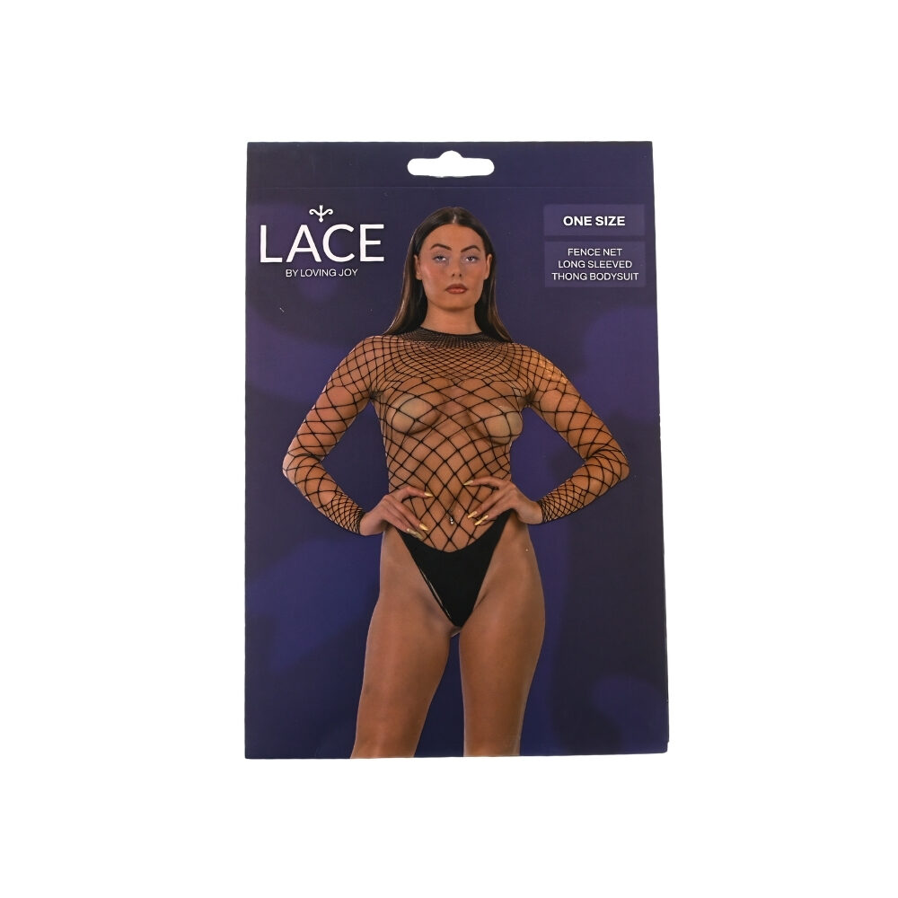 n12934-lace-by-lj-fence-net-long-sleeved-thong-bodysuit-black-pkg n12934 lace by lj fence net long sleeved thong bodysuit black pkg