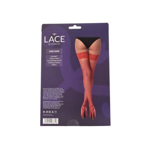 Lace by LJ Fishnet Thigh High Stockings with Rhinestones 17 ns8120 lace by lj fishnet thigh high stockings with rhinestones red pkg bk