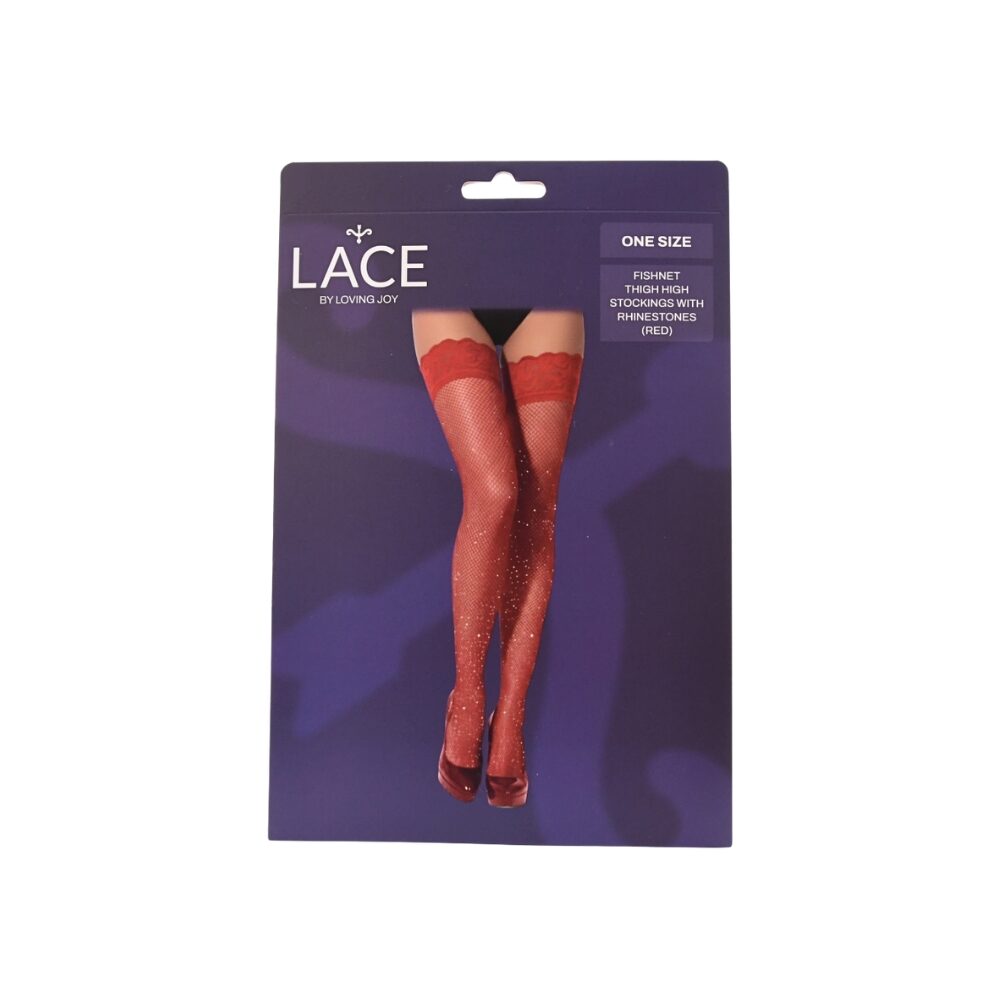 ns8120-lace-by-lj-fishnet-thigh-high-stockings-with-rhinestones-red-pkg ns8120 lace by lj fishnet thigh high stockings with rhinestones red pkg