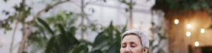 Woman in serene wellness meditation pose — pelvic floor health UK women